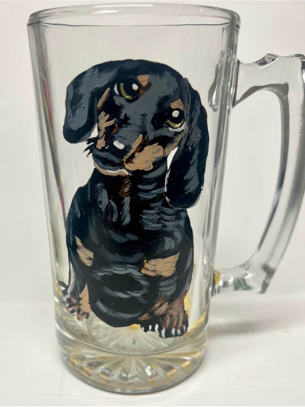 Hand-Painted Dog on Glass Product, Decorative Accent - Picture 2 of 6